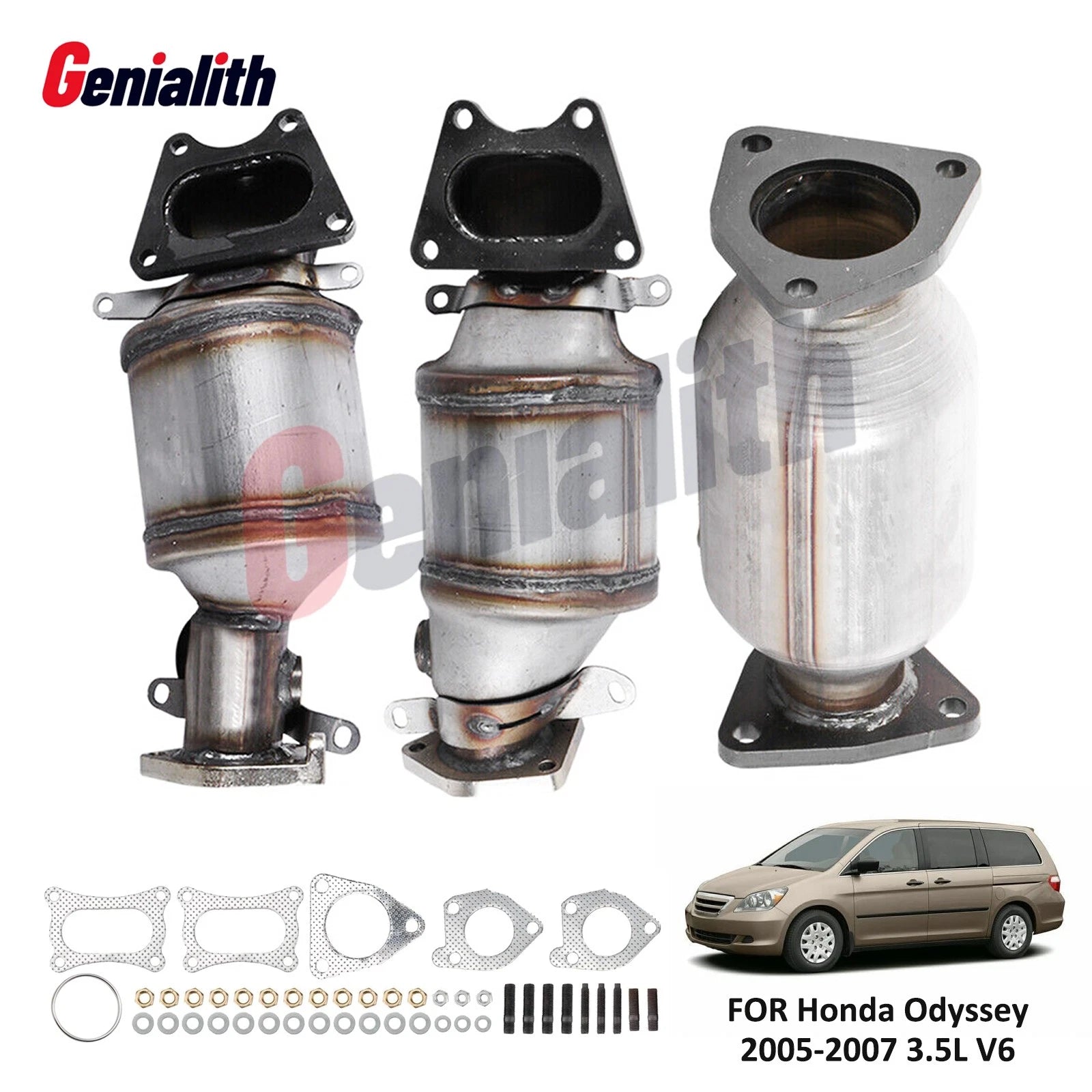 Front & Rear Catalytic Converter for Honda Odyssey (2005–2007)