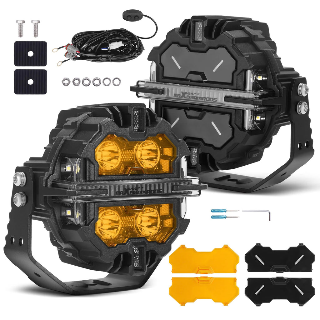 LED Driving Light Pods 5" Spot Beam RGB for Off Road Vehicles (IP68)