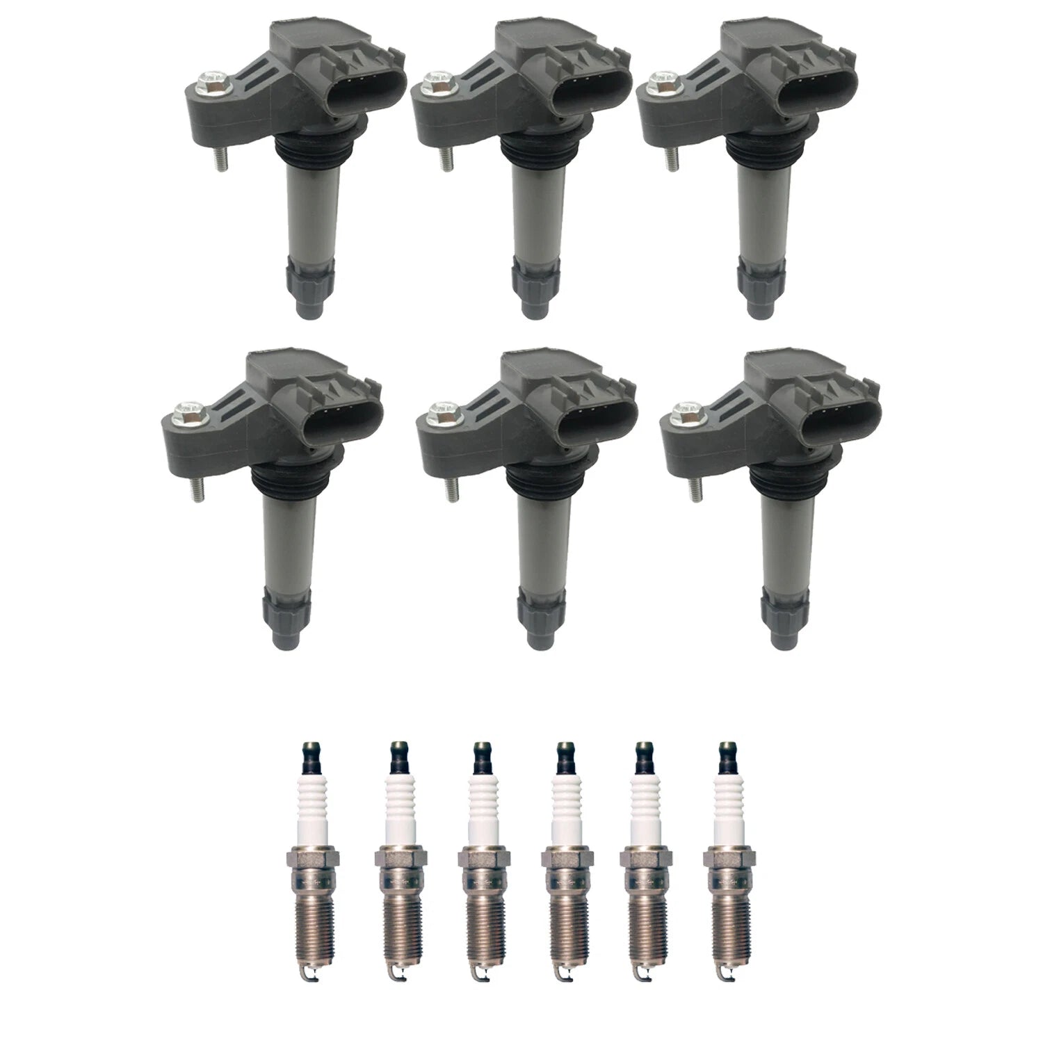 Set of 6 Ignition Coils & Denso Iridium Spark Plugs for Camaro CTS (2009–2015)