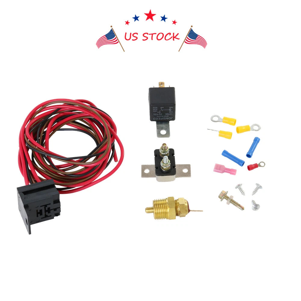 Electric Fan Thermostat Switch Relay Kit for 454 427 Engine (Year Range)