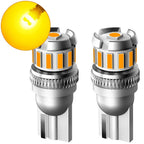 2X Amber LED W5W T10 Capless Wedge Side Indicator Bulbs for
