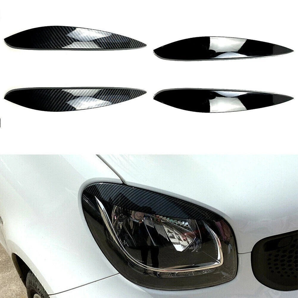 Headlight Eyelid Trim for Mercedes Benz Smart (2014–2023) ABS Plastic