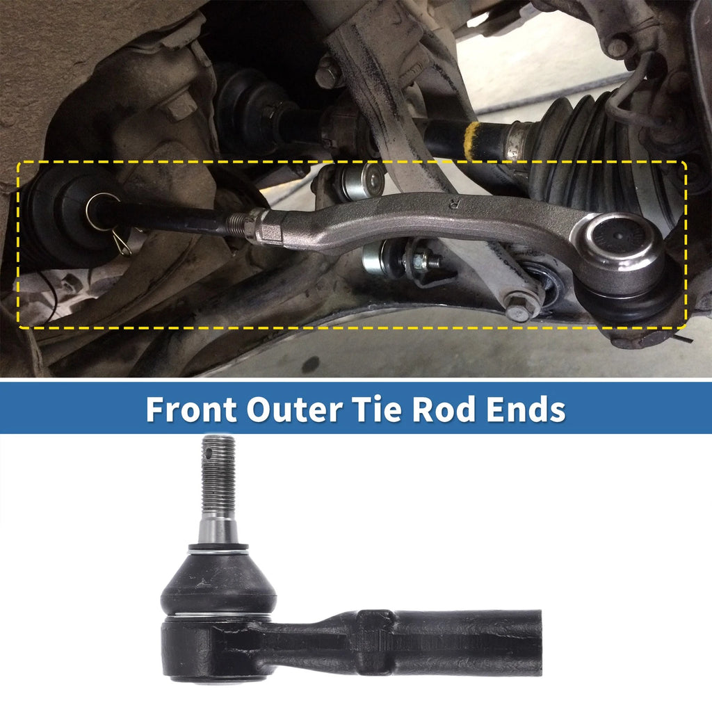 2X Front Outer Tie Rod End Links for Chevrolet Silverado 2500 3500 