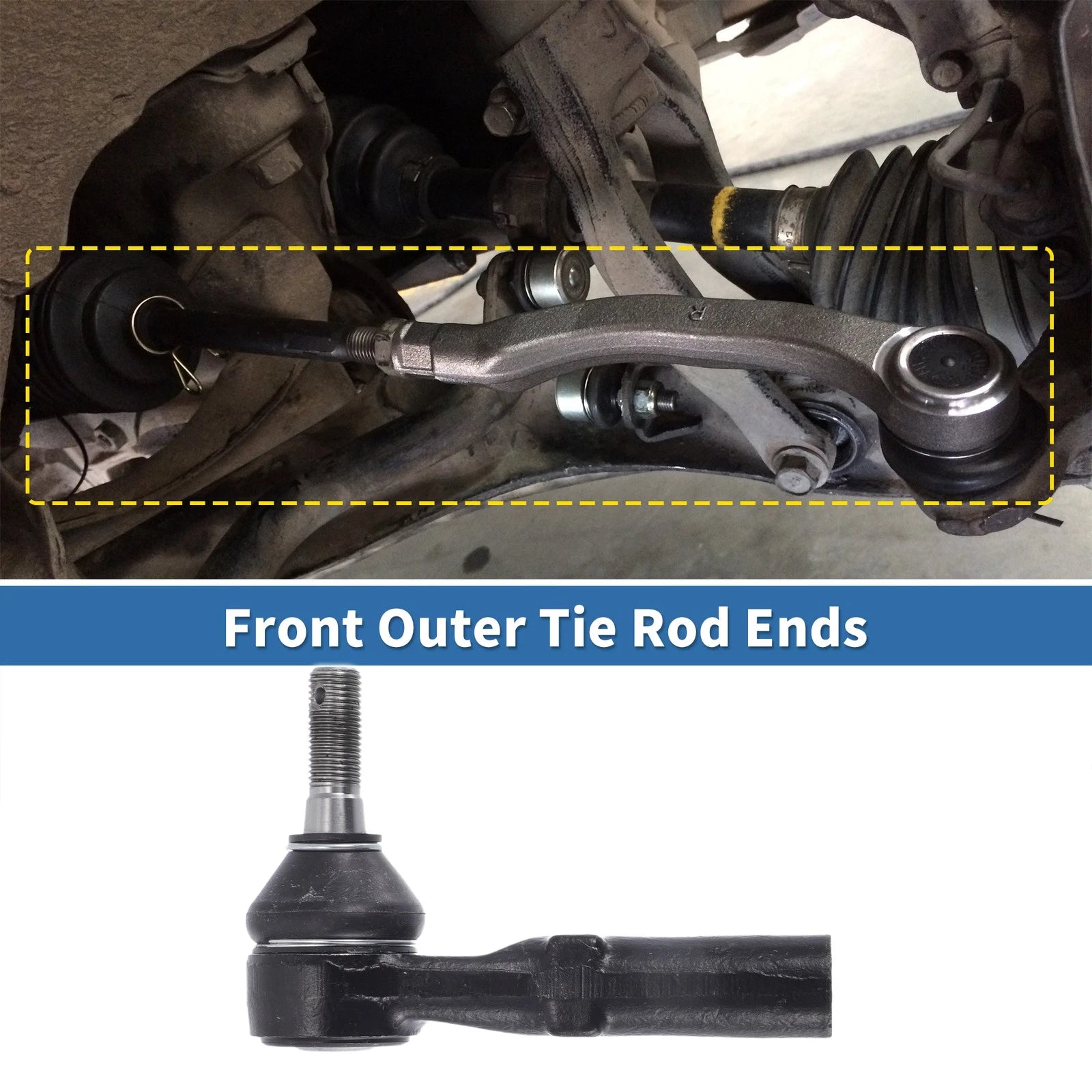 2X Front Outer Tie Rod End Links for Chevrolet Silverado 2500 3500 
