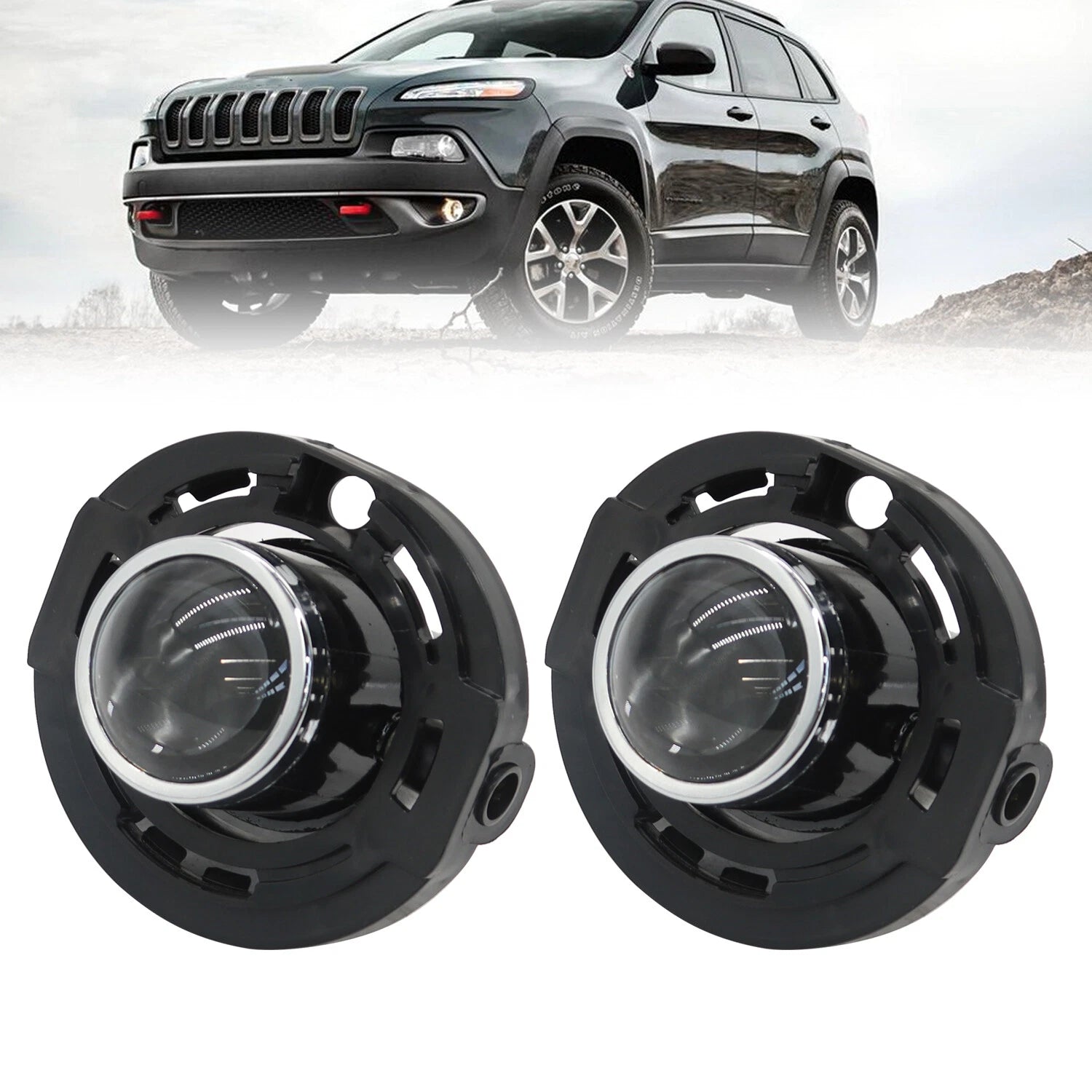Fog Lights for Jeep Grand Cherokee (2014–2021) LH+RH, Clear Front Bumper