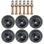 Set of 6 Plastic Mower Hardware Kit & Deck Wheels for Hustler Raptor (YYYY–YYYY)