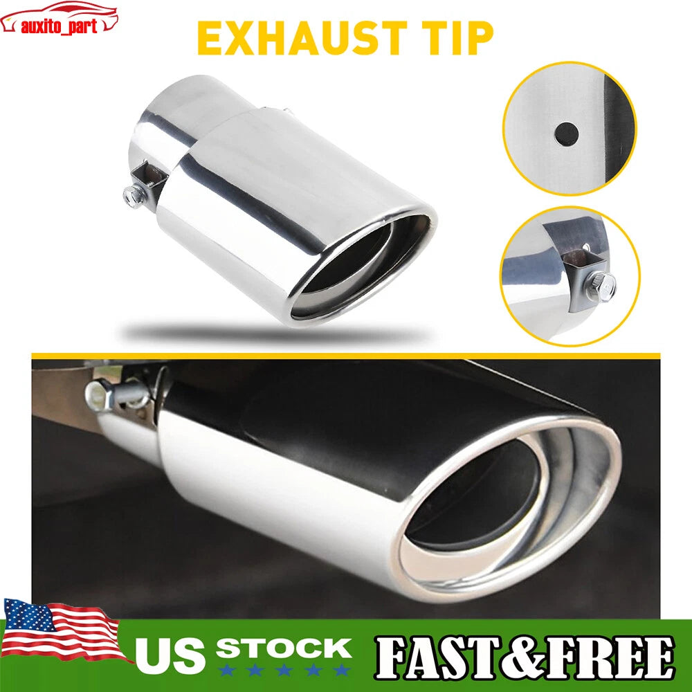 Stainless Steel Exhaust Tip for Universal Fit (2.5" Inlet, 5.5"x3" Outlet)