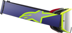 Supertech Goggles for AlpineStars (Purple/Yellow, Silver Mirror Lens)