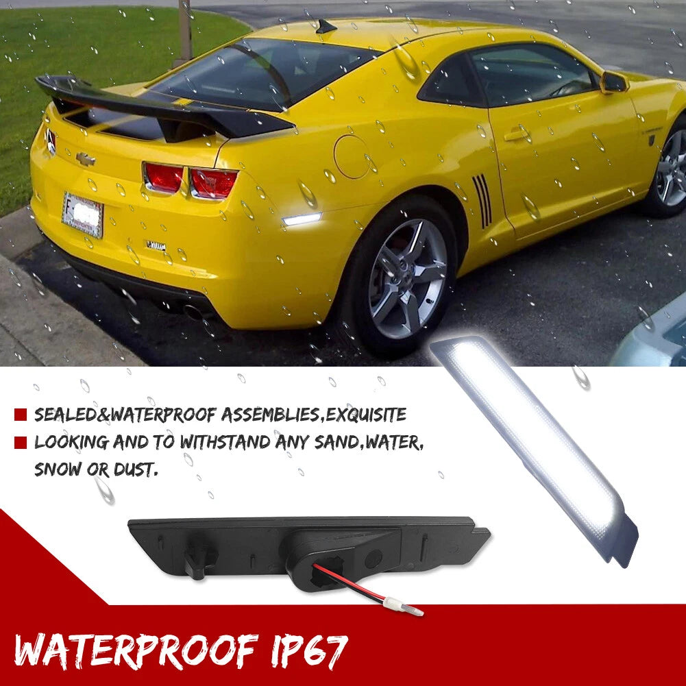2X Smoked Rear Side Marker Lights for Chevrolet Camaro (2010–2015)
