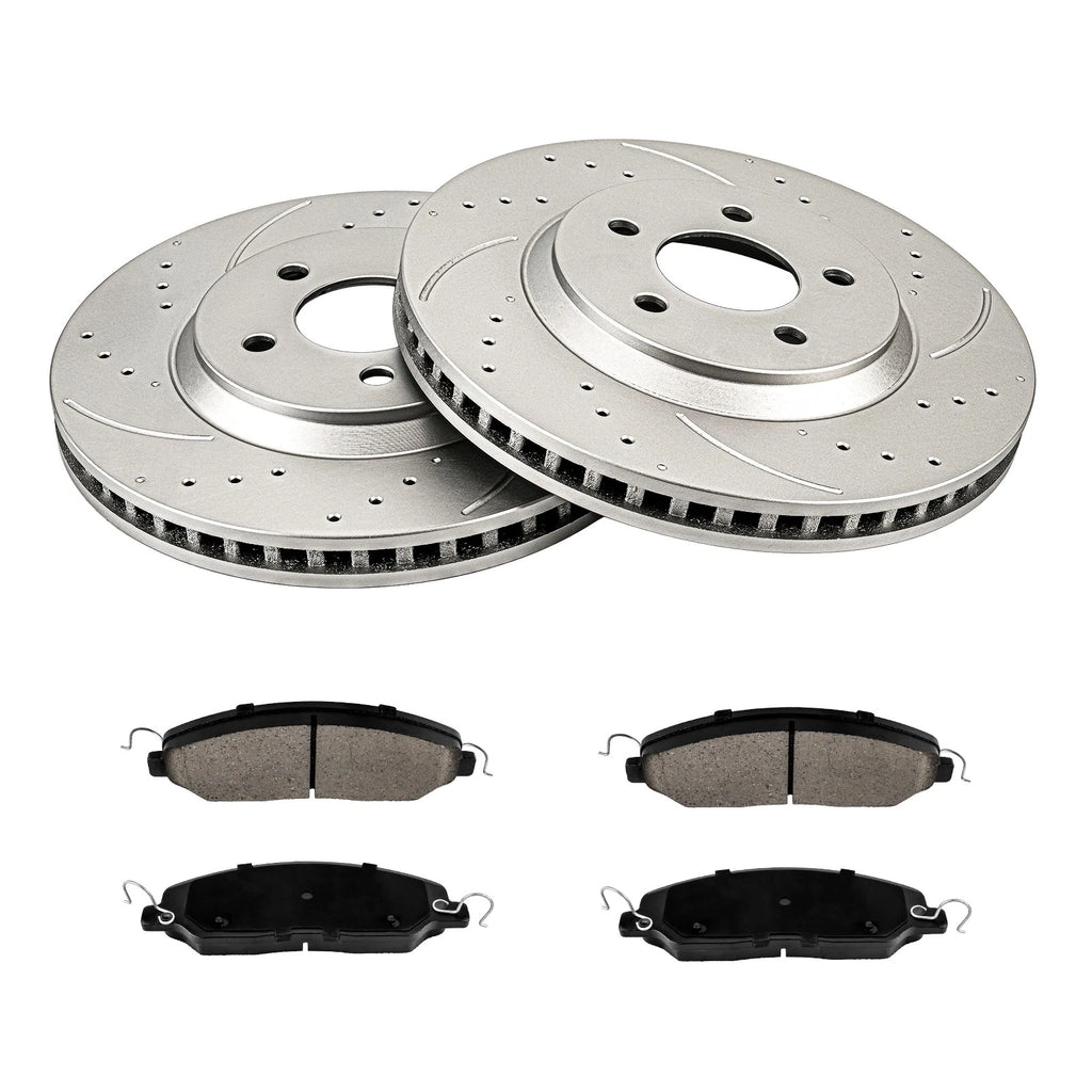 Front Brake Rotors and Ceramic Pads Kit for Ford Mustang (2005–2010)