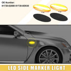 Pair Front LED Side Marker Lights for Toyota Yaris (2010–2017) 81730-02, 718844746069