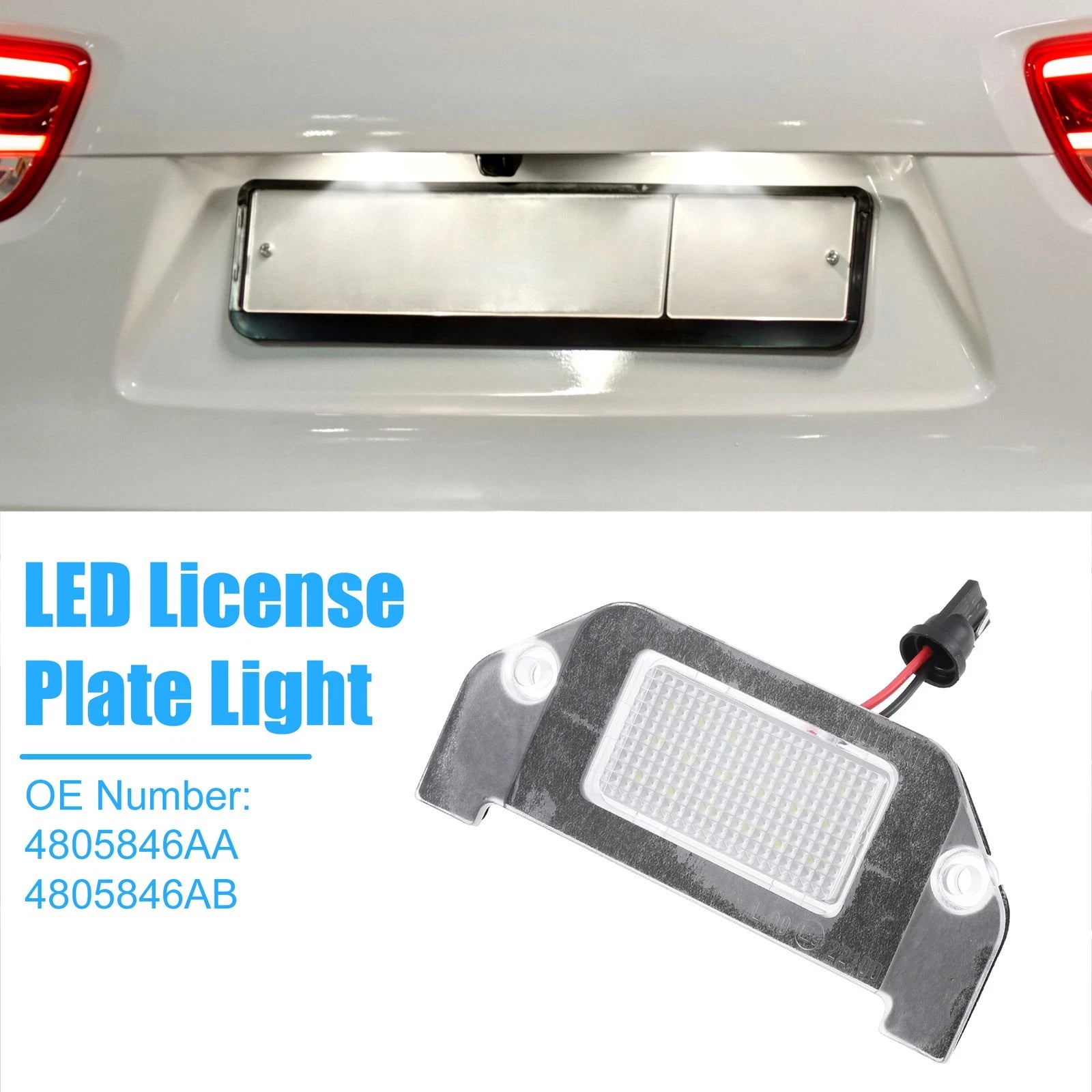 6000K White LED License Plate Light 4805846AB for Dodge Charger (2006–2014)