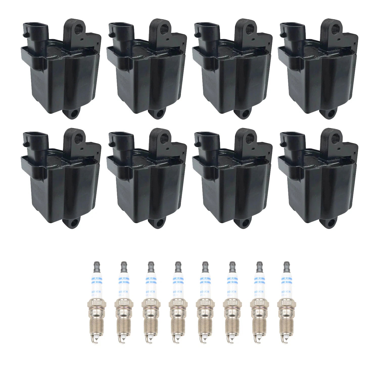 Set of 8 Ignition Coils & Spark Plugs for GMC Sierra V8