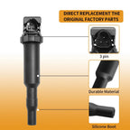 6x Ignition Coil 0221504470 + 6x Spark Plug 12122158253 for BMW 128i 328i X3 (2008–2013)