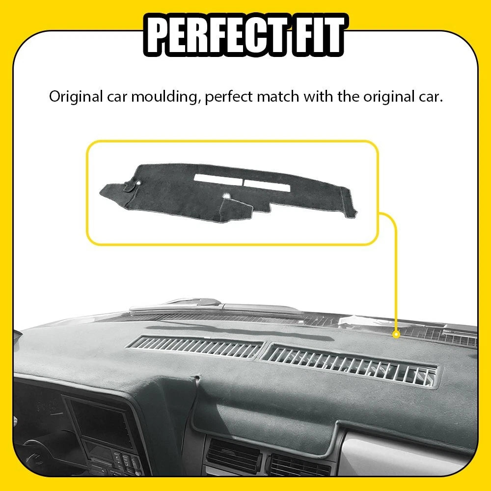 Dash Mat Cover for Chevy Silverado C1500 K1500 (1988–1994) Gray Black
