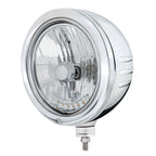 Headlight Assembly Replacement with Amber LED for Stainless Stripe Halogen Toyota