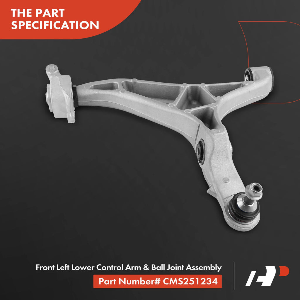 Front Left Lower Control Arm with Ball Joint for Jeep Grand Cherokee (1999–2021)