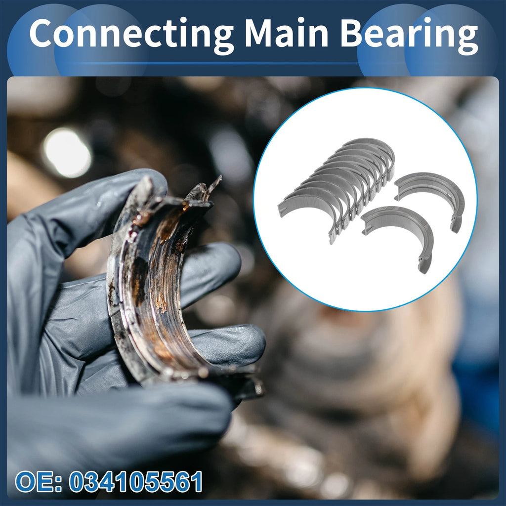 Main Bearing Set No.034105561 for Audi 80 (1981–1995) 12 Pcs