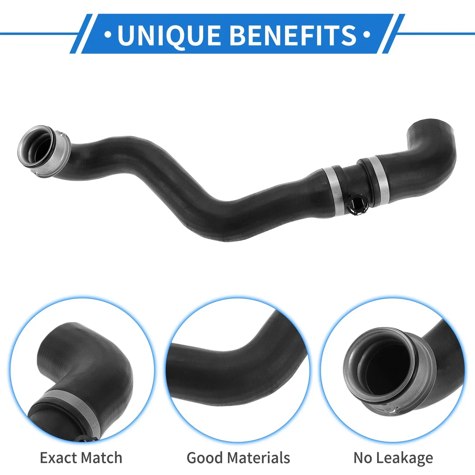 Radiator Hose for Mercedes-Benz E500 5.0L (2003-2006) - Rubber Black