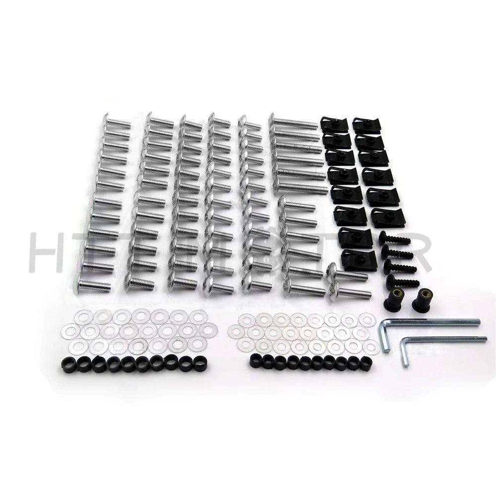 Complete Fairing Bolt Kit for Kawasaki (Chrome CNC Alloy)