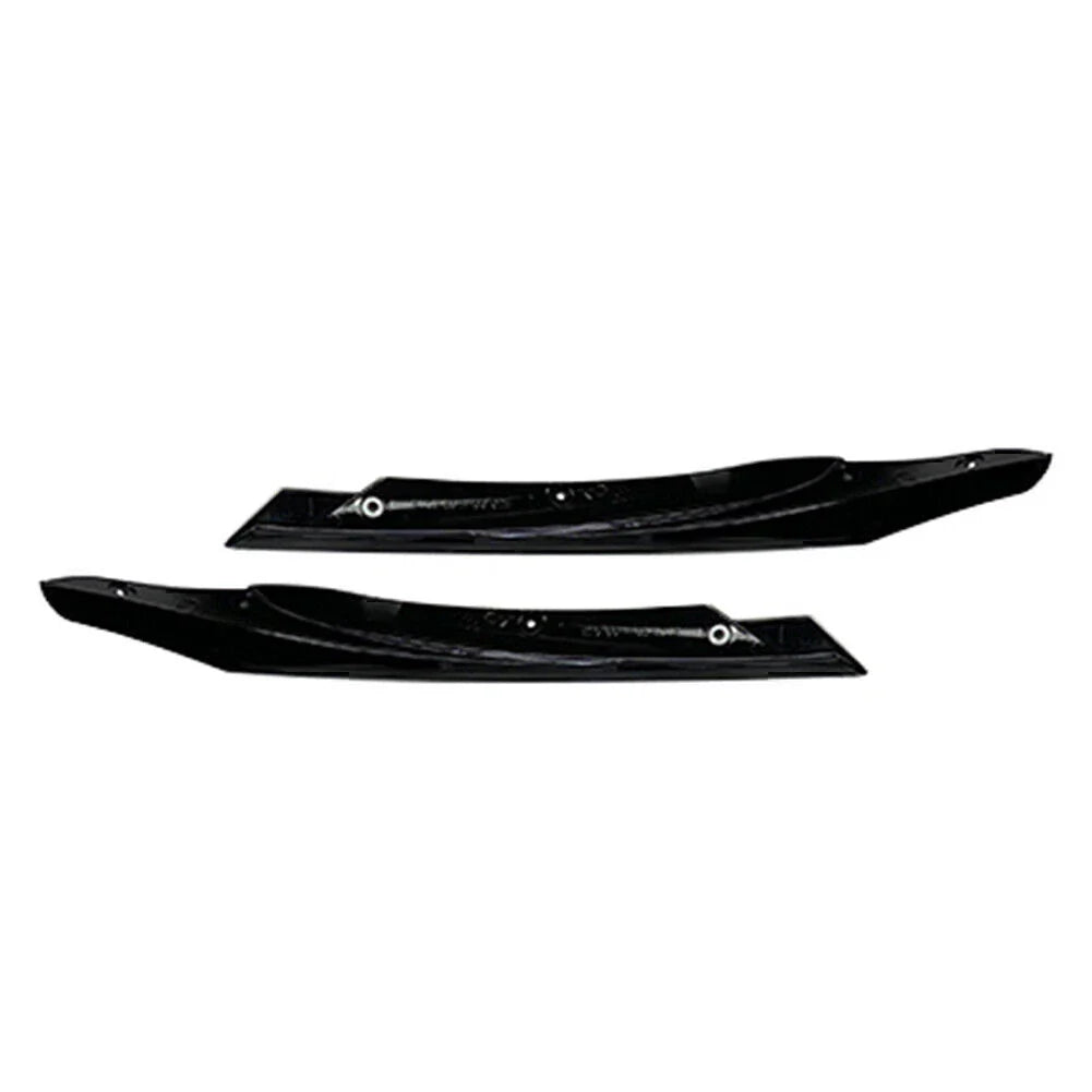 Black ABS Front Lip Spoiler Fins for Mercedes Benz A-Class (2016-2018)