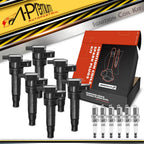 Set of 6 Ignition Coils & Iridium Spark Plugs for Hyundai Santa Fe (2007–2009)