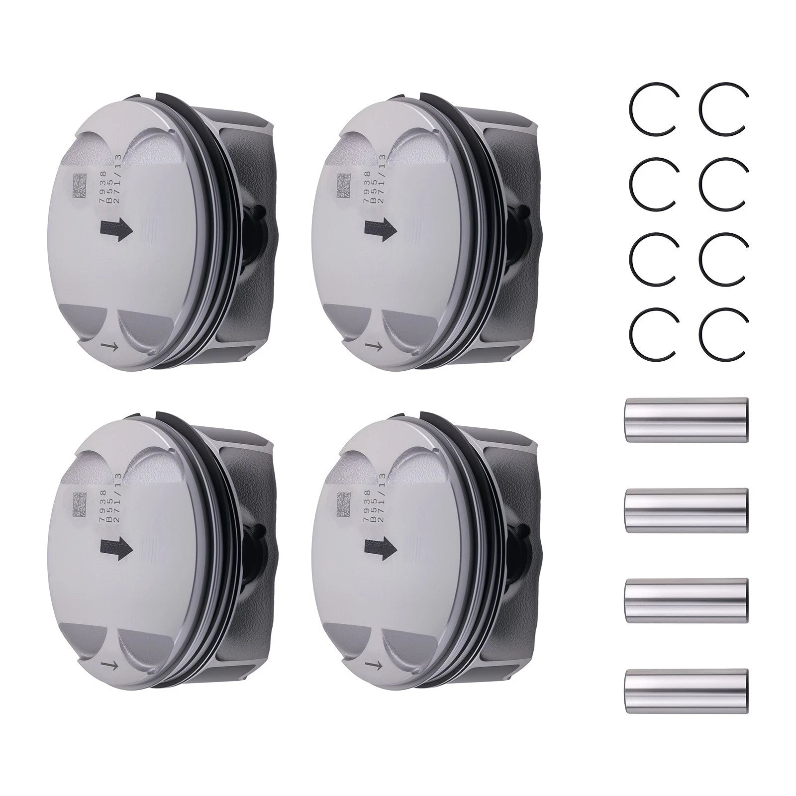 Set of 4 Pistons and Rings for Chevy Equinox GMC Terrain 2.4L (2010–2017)