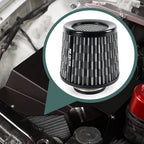 Carbon 3" 76mm High Flow Inlet Cold Air Intake Filter for