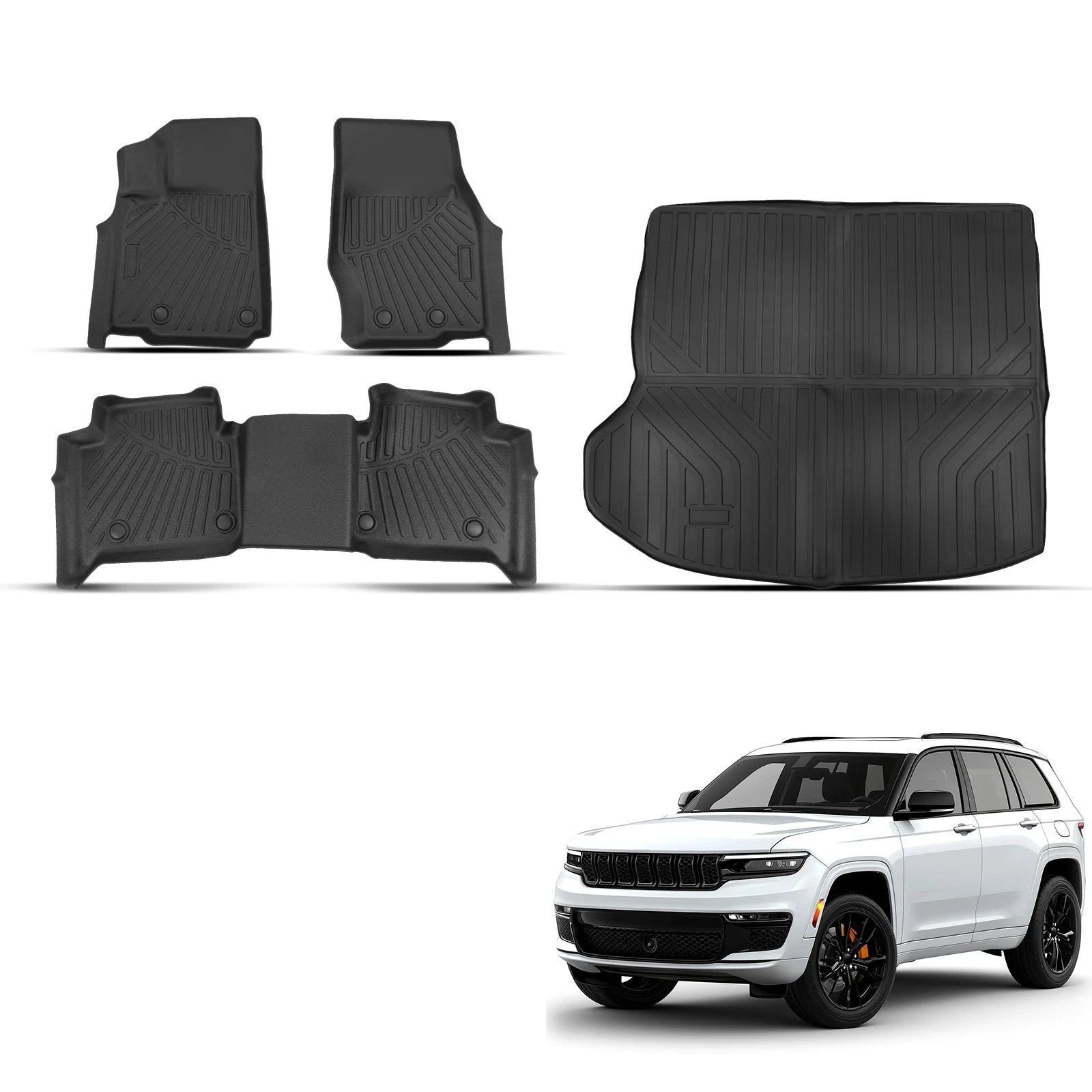 Cargo Liner + Floor Mats Set for Jeep Grand Cherokee (2022–2025) TPE All Weather