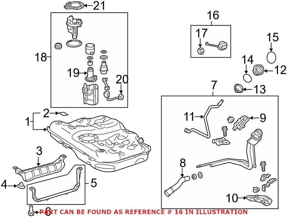 Fuel Tank Cap for Lexus ES350 LS460 (2013–2014) 77300-07010