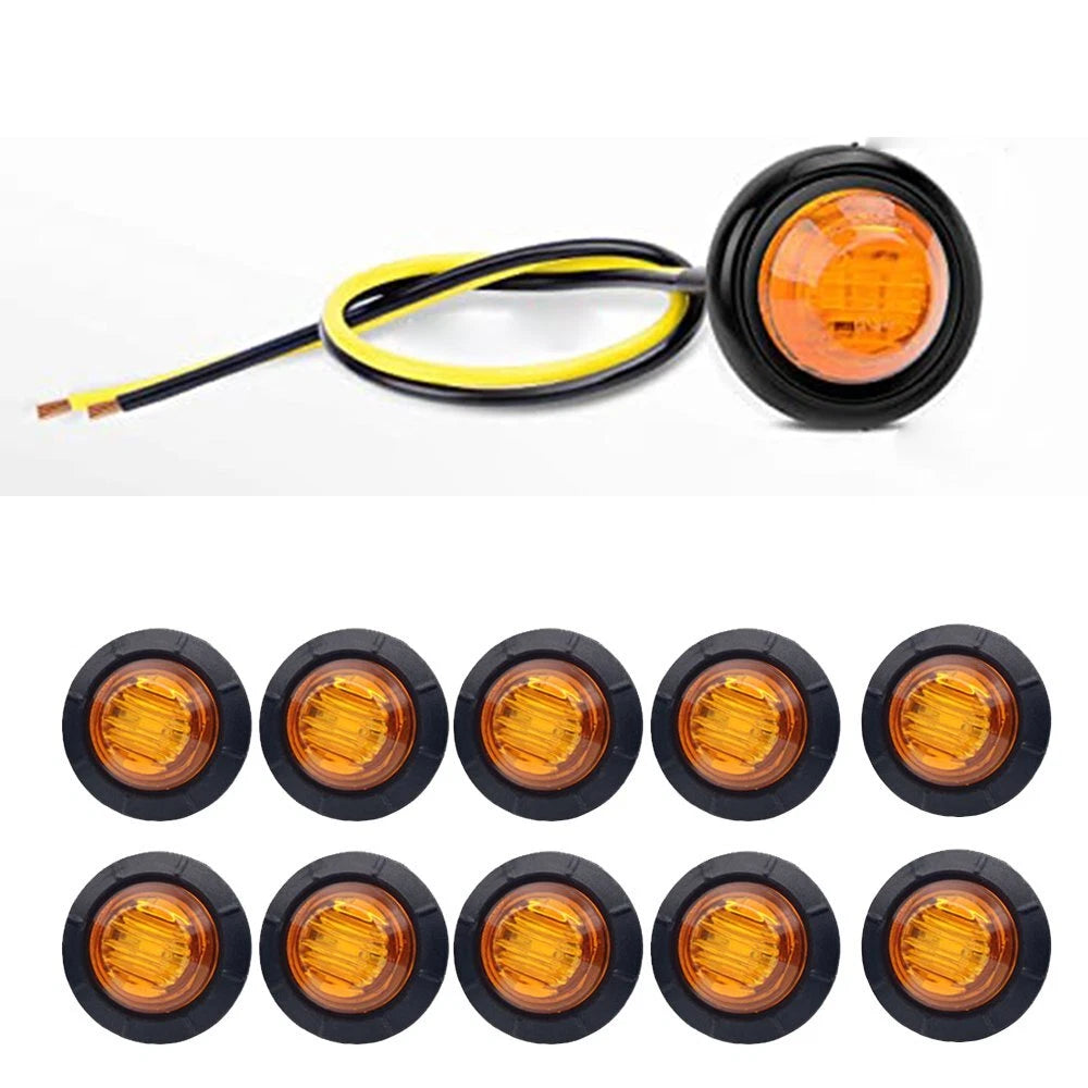 Set of 2 LED Marker Lights for Truck Trailer (12V)