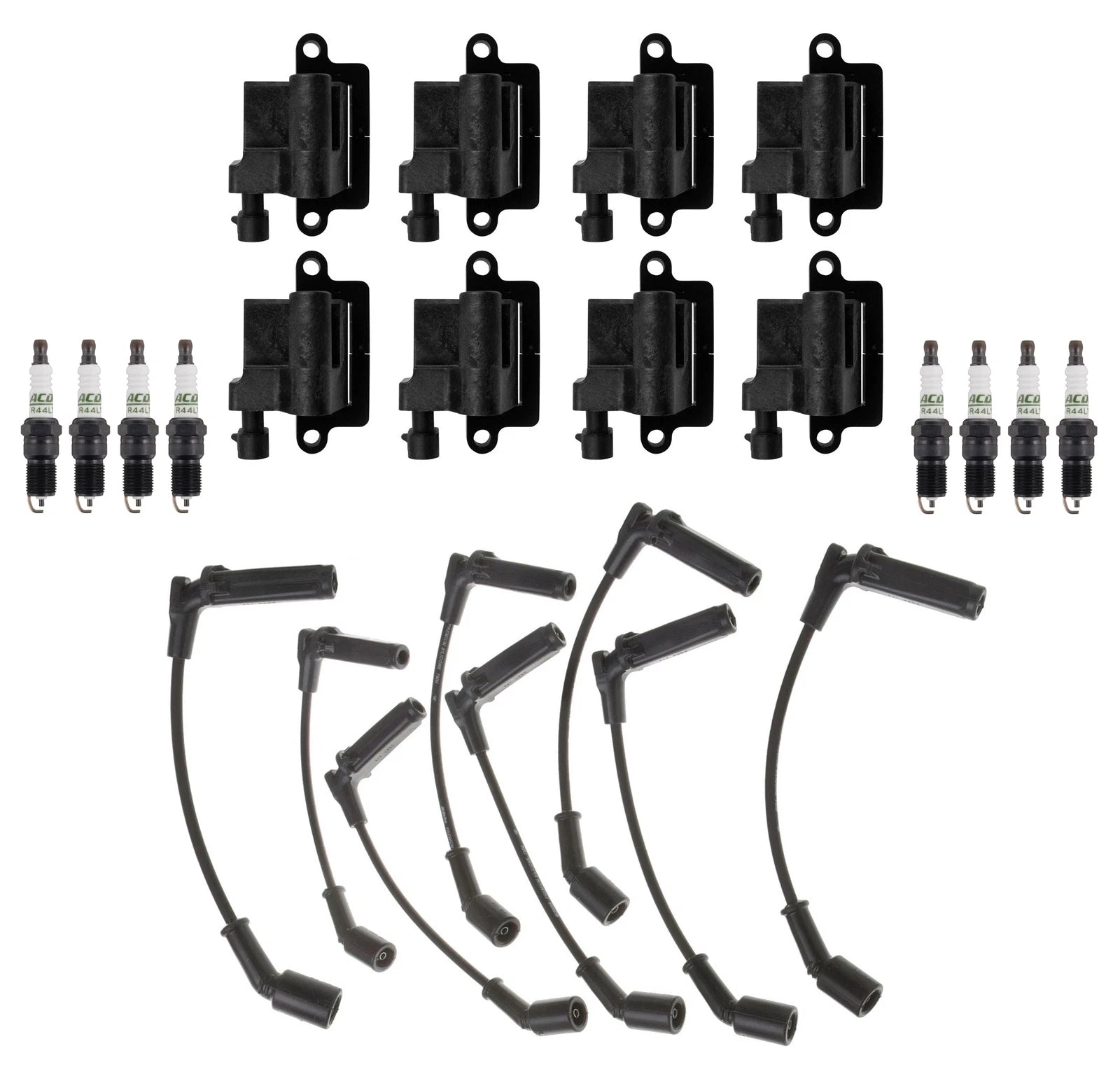 8 Ignition Wires & 8 Spark Plugs Kit ACDelco for Chevrolet GMC 8.1L V8 (2001–2009)