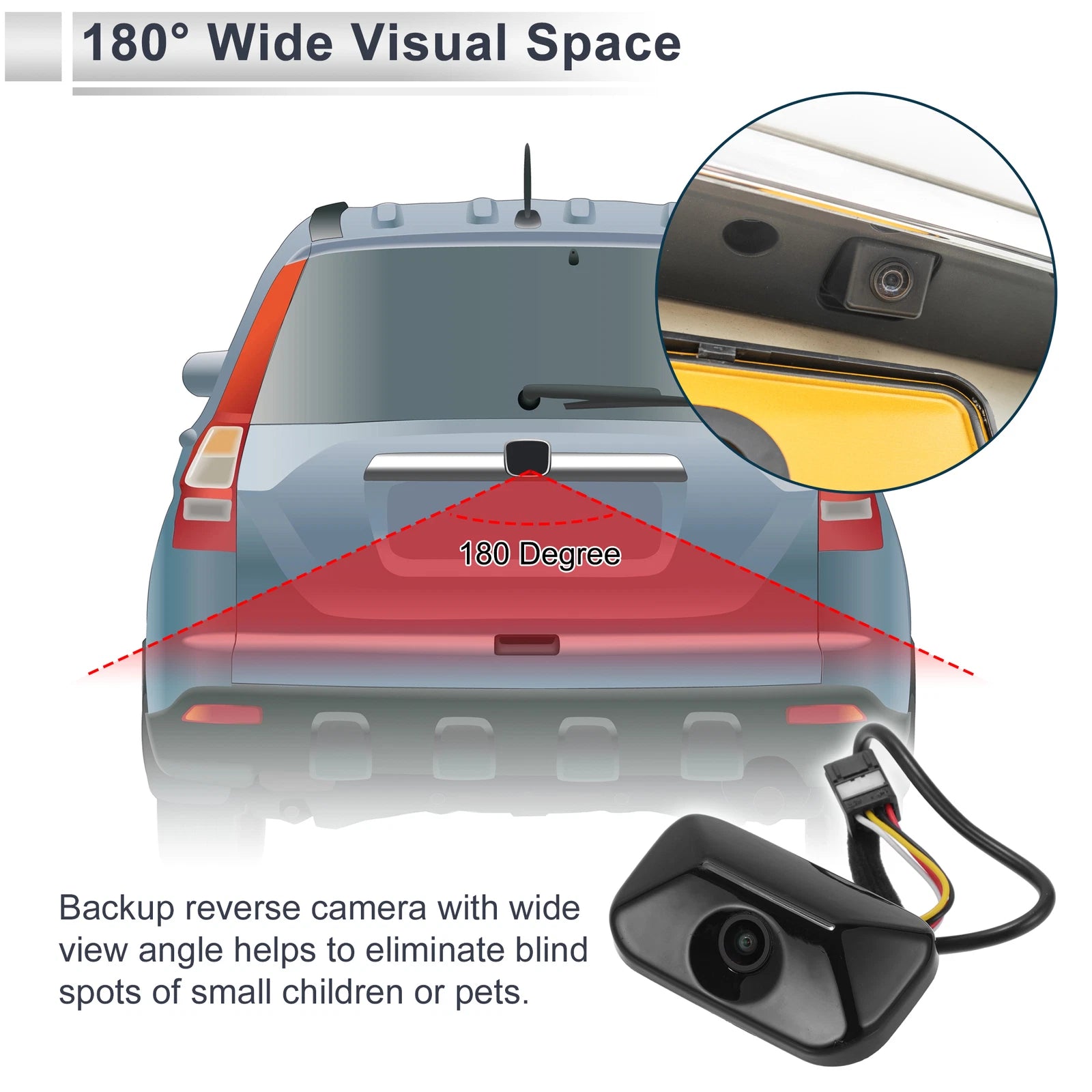 Rear View Camera for Kia Soul (2010–2013) 120-180 Degree