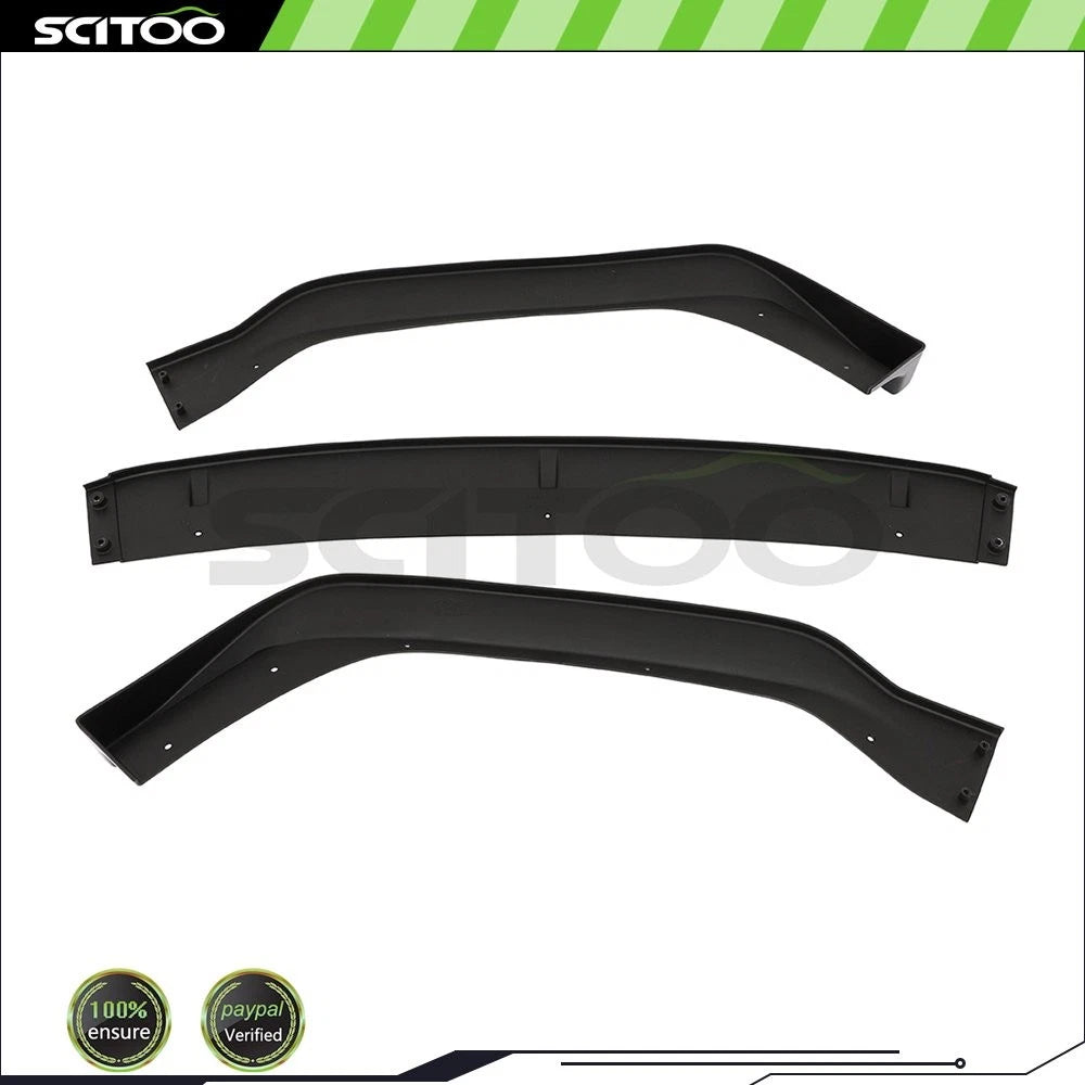 3PC Front Bumper Lip for Lexus IS-Series F-Sport (2014–2016) Glossy Black