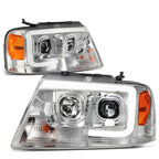 LED DRL Projector Headlight for Ford F150 Mark LT (2004–2008) Chrome/Amber