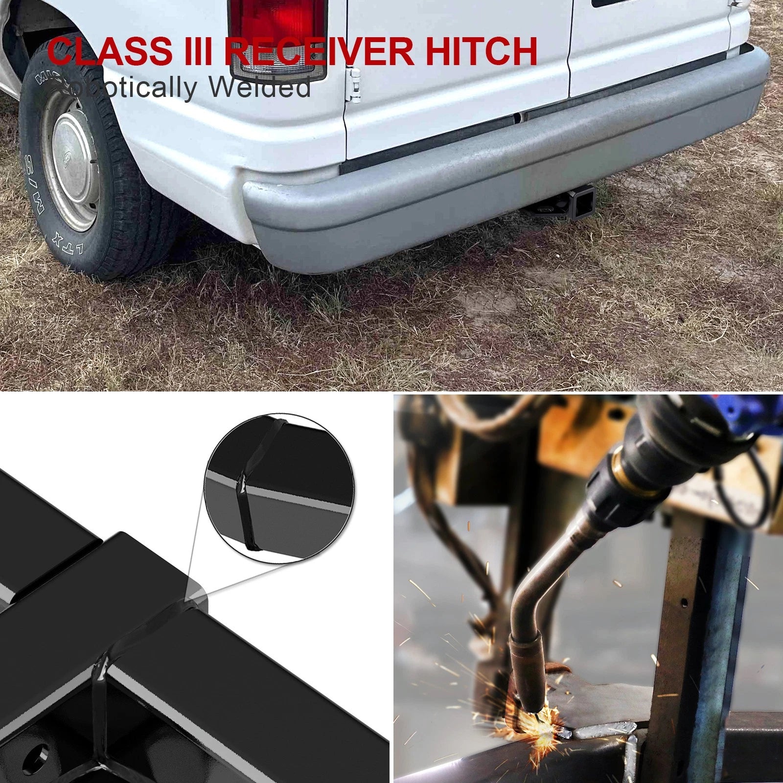 Trailer Hitch Receiver for Ford E-150 E-250 E-350 (1992-2014)