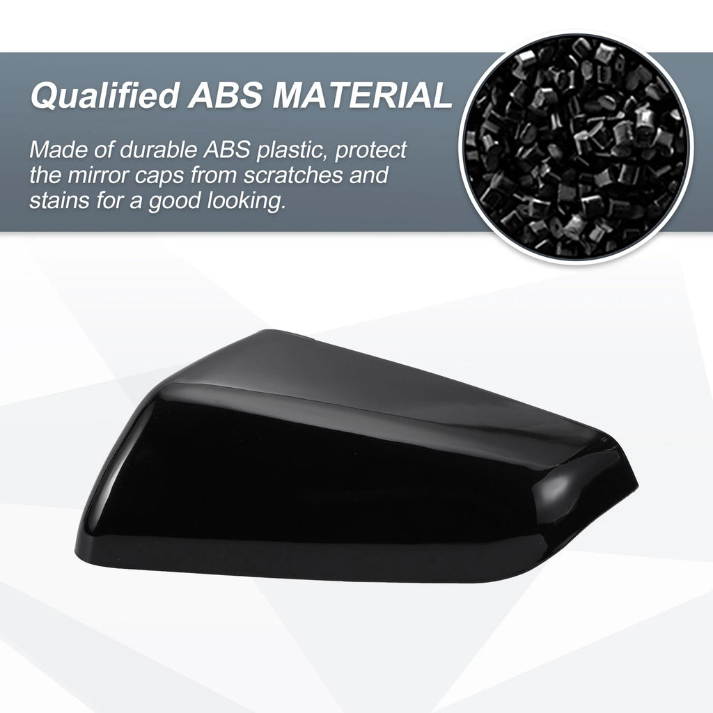 Left Side Rearview Mirror Cover Cap Gloss Black for Chevy Equinox (2010–2017)