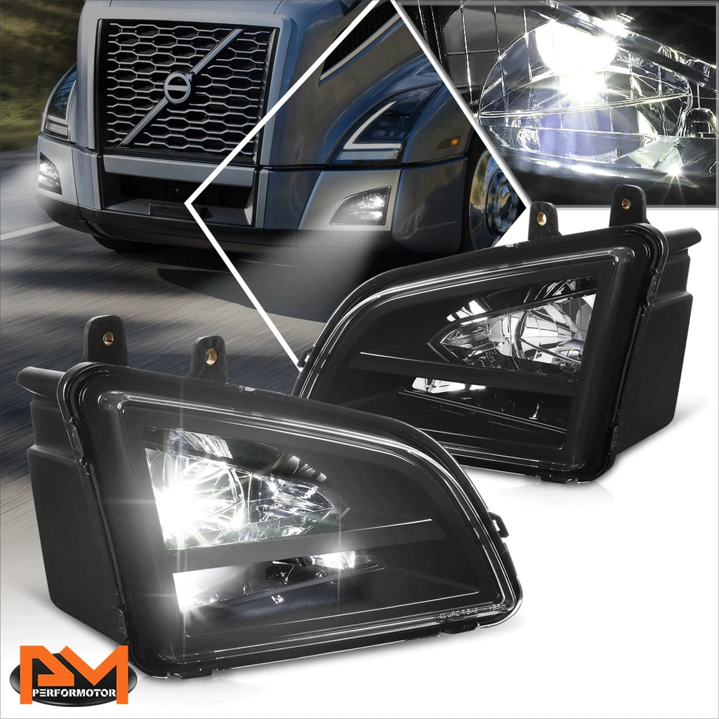 LED Fog Lights for Volvo VNL (2018–2024) - Clear Lens, Adjustable