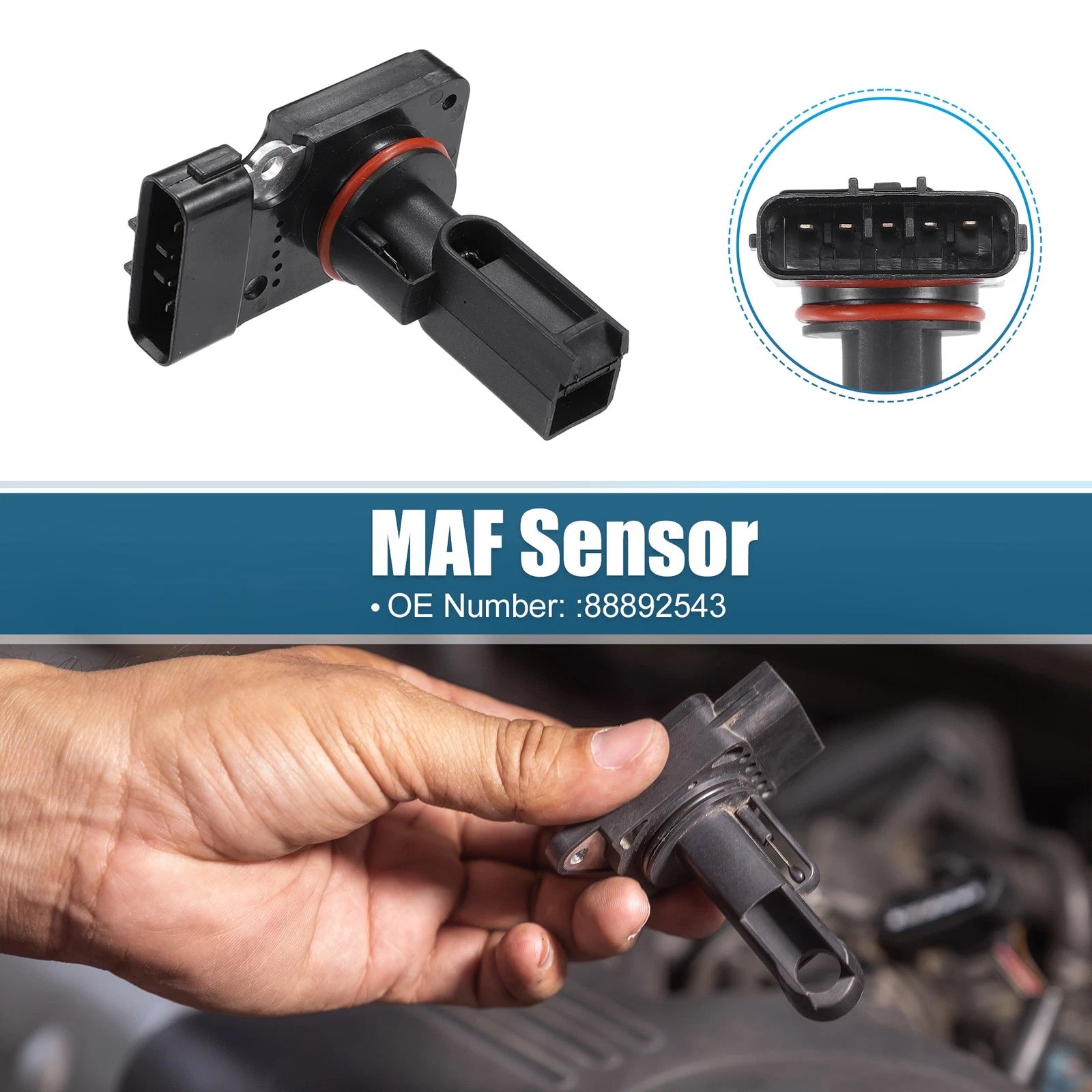 Mass Airflow Sensor for Chevrolet Silverado 3500 (2001–2007) 5 Pins MAF