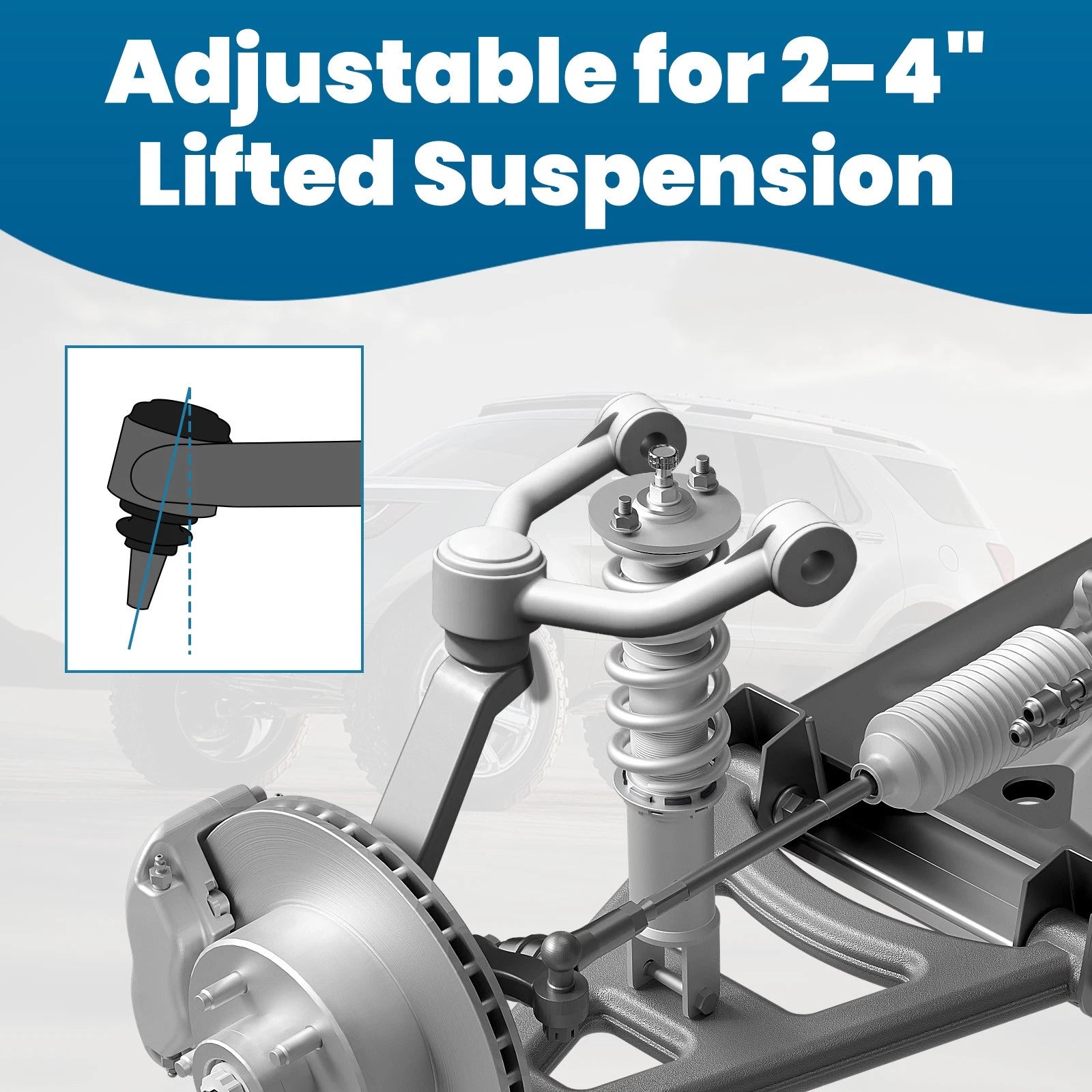 Front Upper Control A-Arms for Chevrolet Tahoe Silverado 1500 (2007–2018)