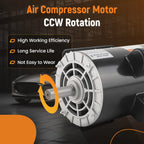 Air Compressor Electric Motor for Various Models (3450RPM, 7/8" Shaft)