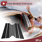 Door Pillar Window Trim for Nissan Tiida (2004–2014) Black Carbon Fiber