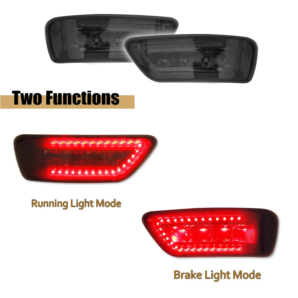 2X Smoked Lens LED Tail Brake Lights for Dodge Journey (2011–2017)
