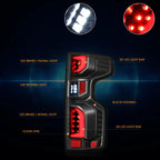 3D Bar Full LED Tail Brake Lights for Silverado 1500 LTD WT LT (2019–2024)