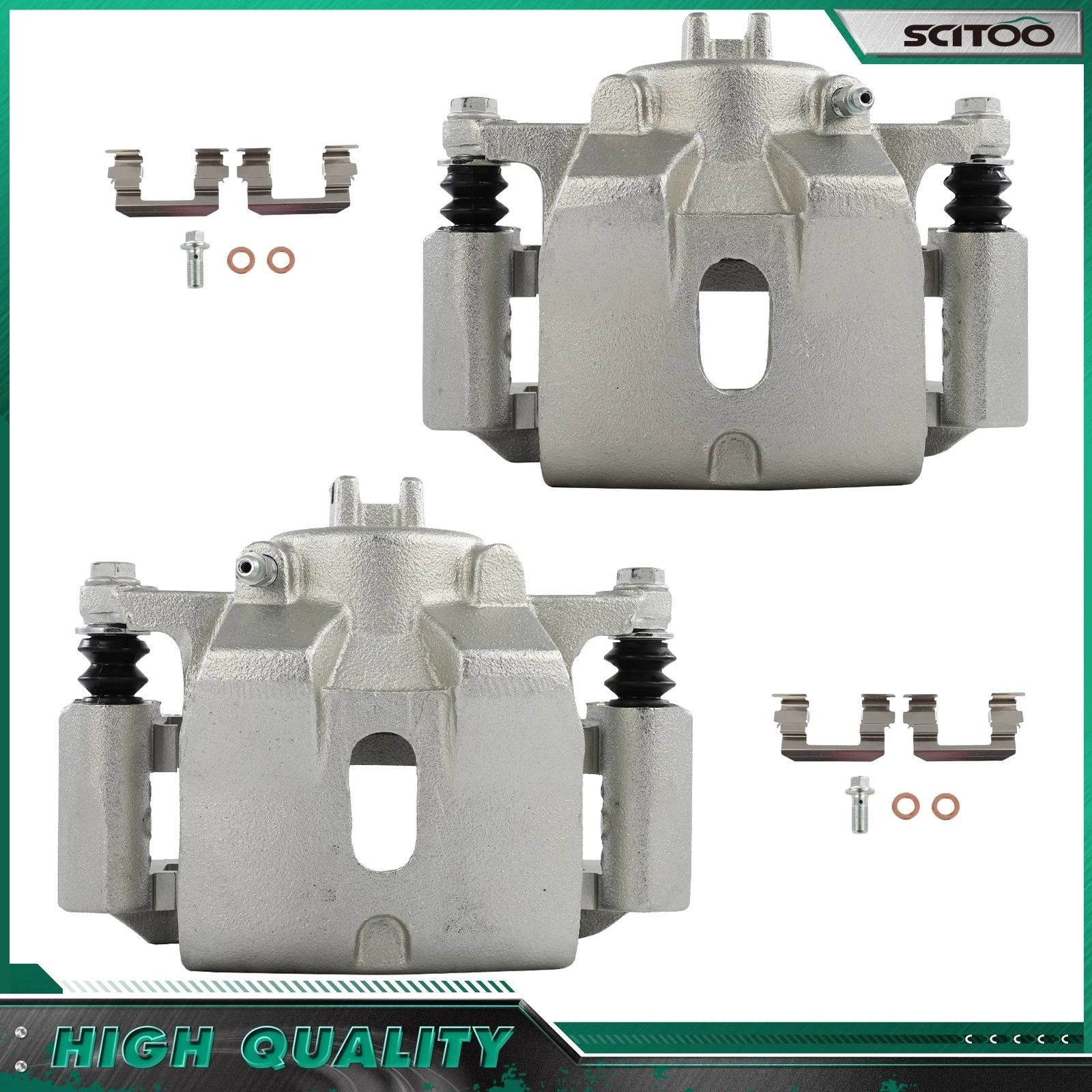 Pair Front Brake Calipers for Honda Pilot (2003–2008) w/ Bracket