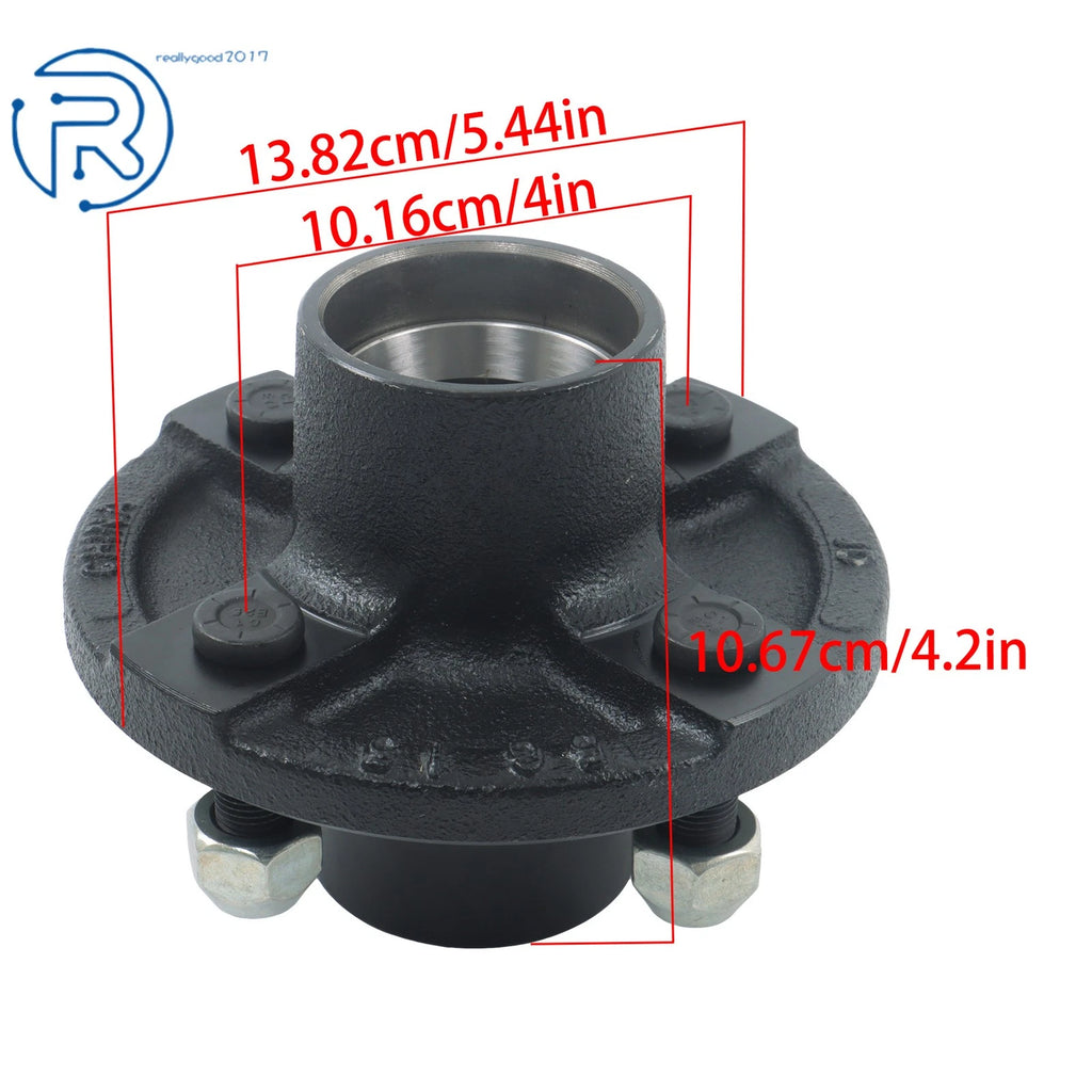 4 Lug Trailer Hub Kit & BT16 Spindle Bearing Kit for 2000 lbs Trailers (2000–2023)