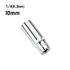 10mm 1/4in Square 6 Point Drive Socket for DIY Repair Tool