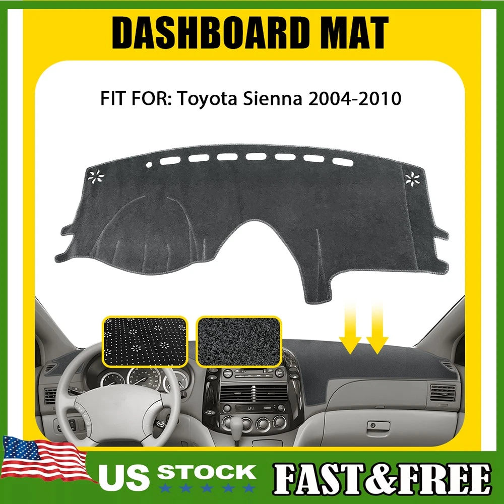 Dash Cover Mat for Toyota Sienna (2004–2007) - Gray