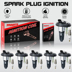 6X Ignition Coil & Spark Plug for Chevy Trailblazer GMC Canyon Hummer H3 (2002–2009) UF303