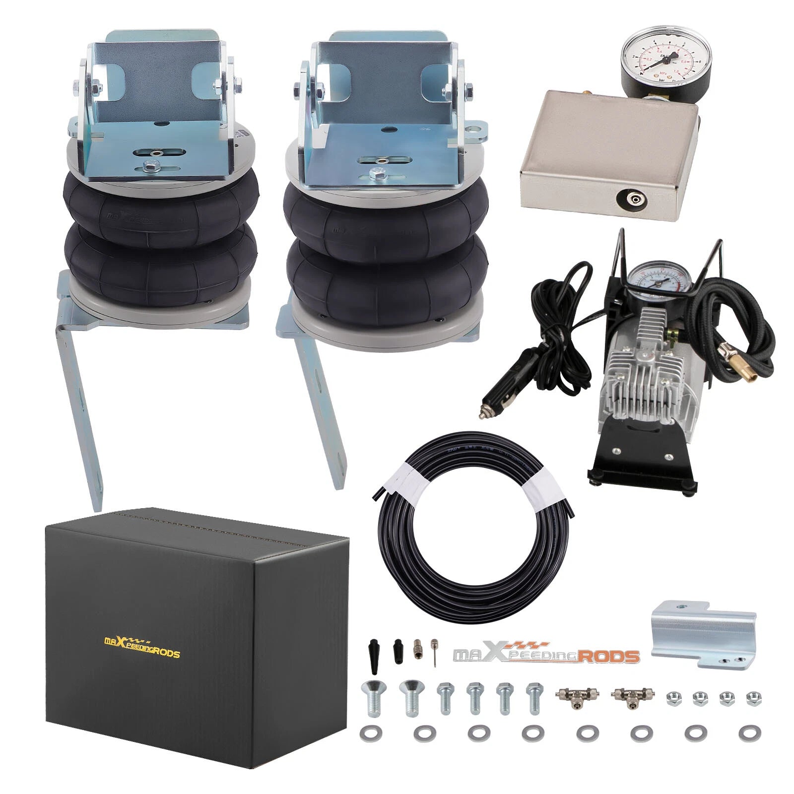 Air Spring Bag Tow Assist Rear & Compressor Kit for Ford Transit (2001-2024)